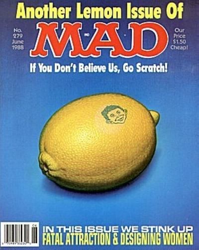 Mad #279 F, Fold-in NON è piegato, rivista CE Comics 1988 immagine stock
