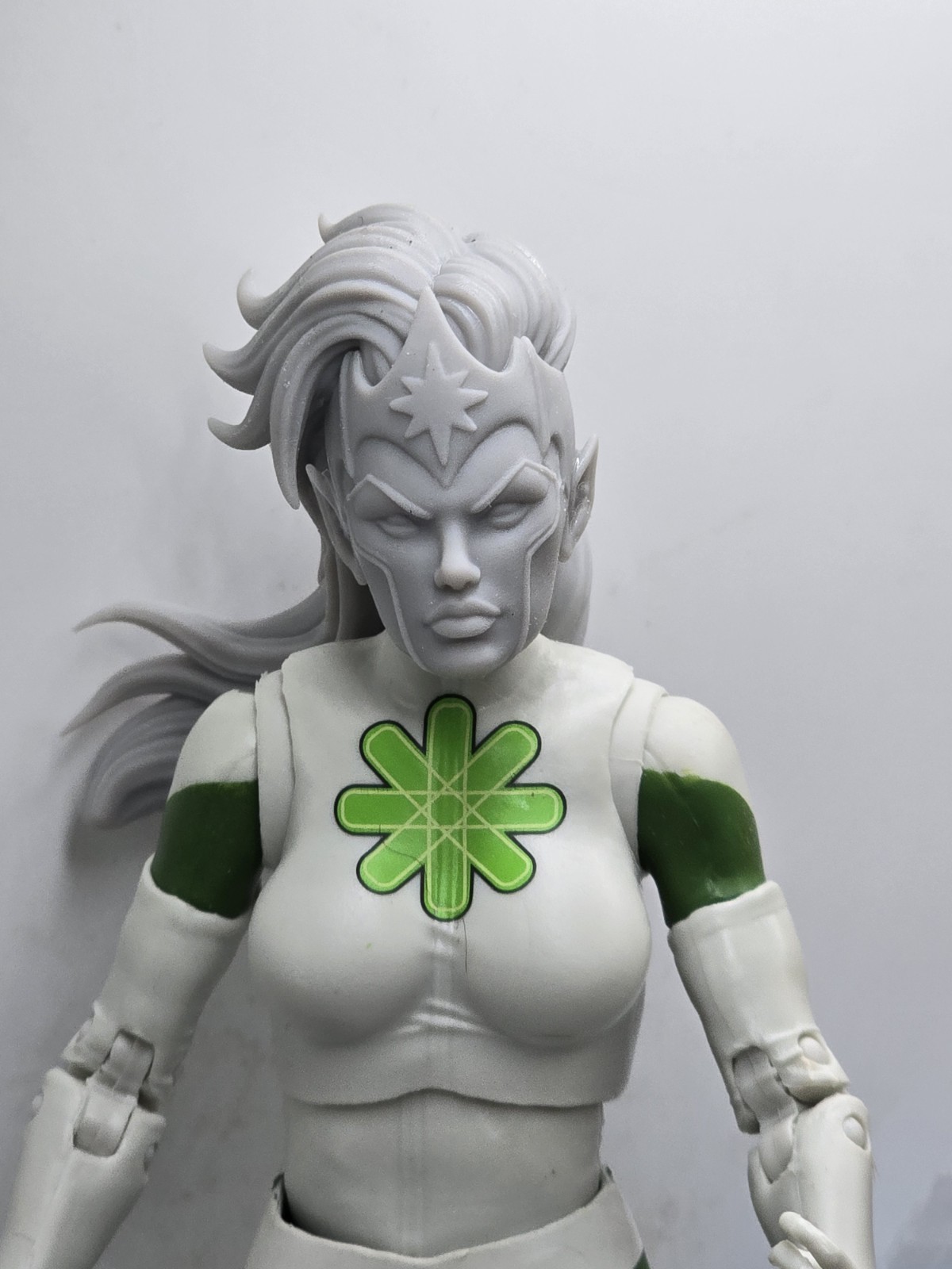 3d Print SAPPHIRE LIGHT DELA PHARON HEAD   1/10 7" Select DC Multiverse 