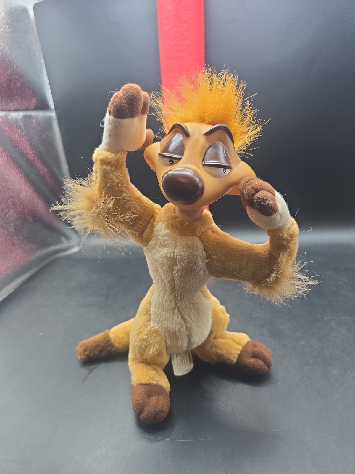 Peluche Il Re Leone TIMON Vintage Vinile Faccia Disney Mattel 1994 Peluche