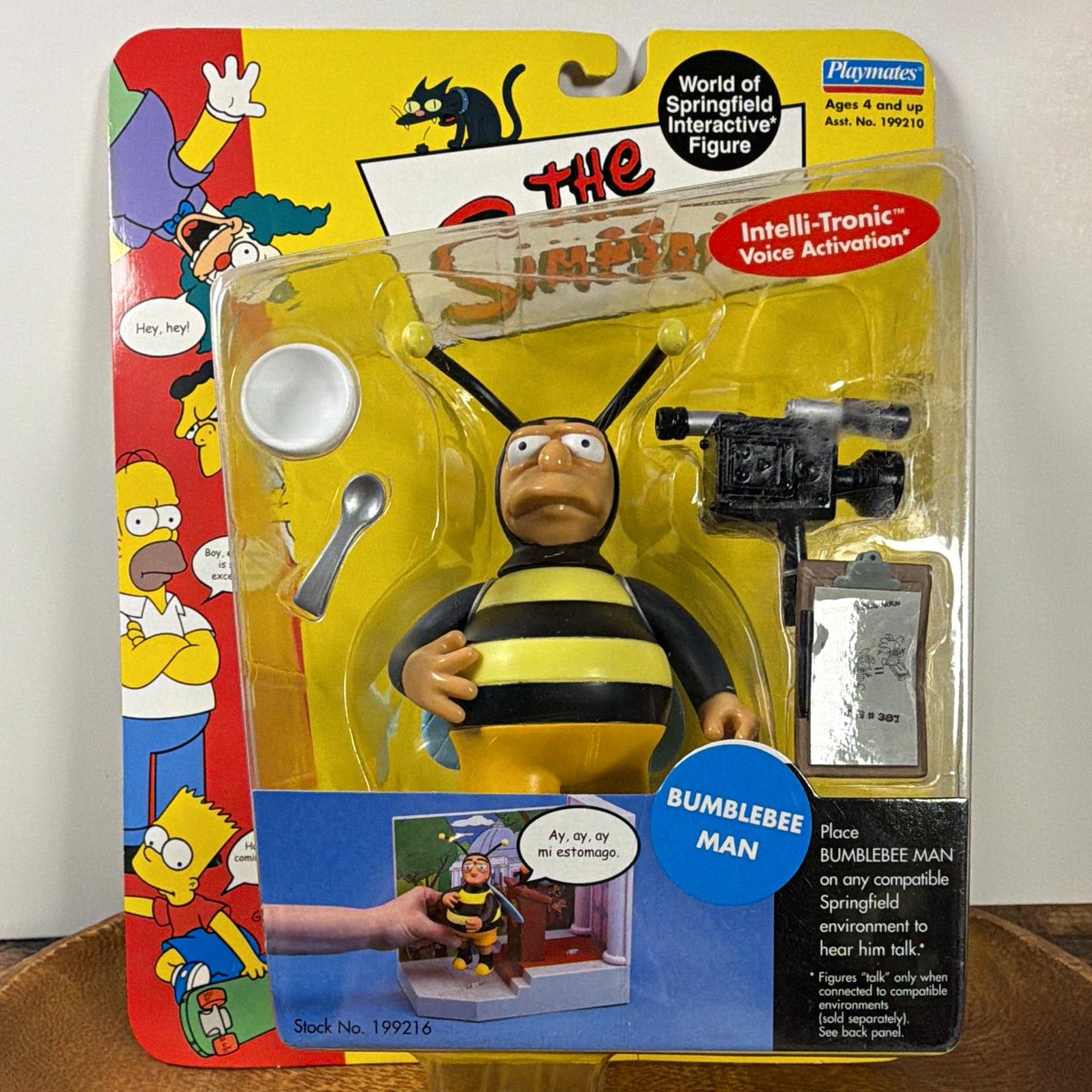 The Simpsons World Springfield Bumblebee Man Figure Series 5 Playmates 2001 MOC