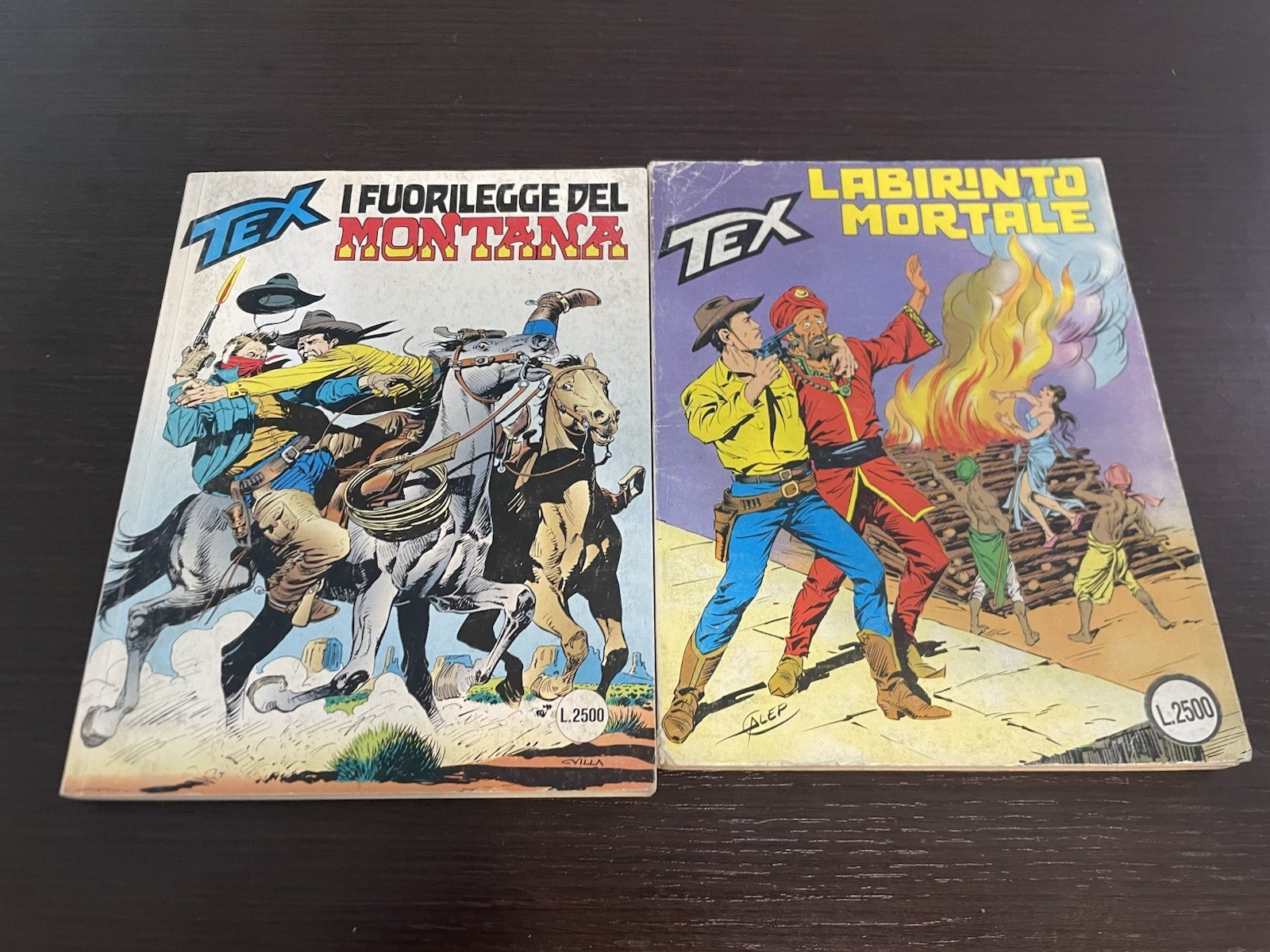 LOTTO 2 FUMETTI TEX GIGANTE SERGIO BONELLI EDITORE L. 2500 ORIGINALI 