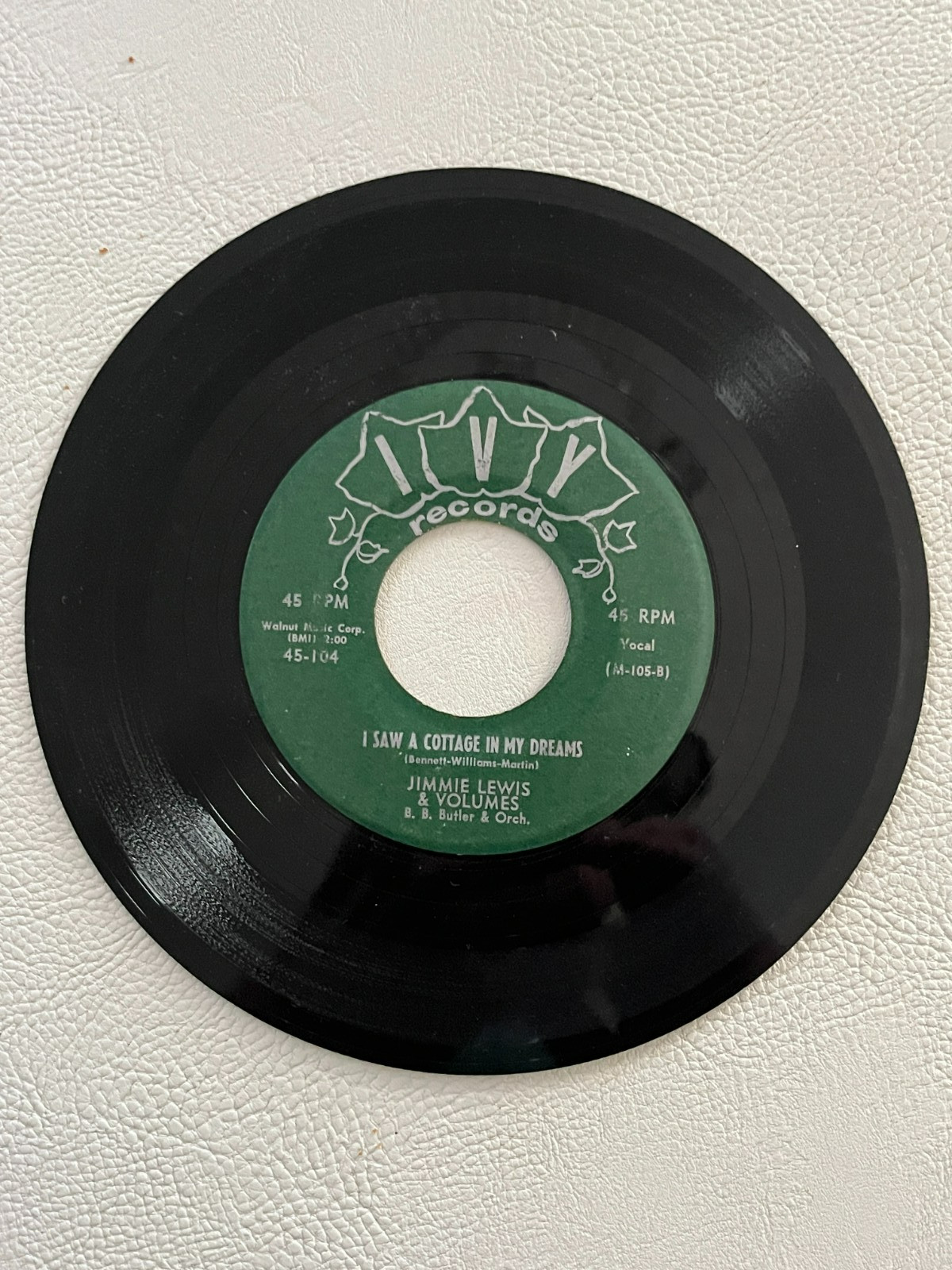 BIG DEAL DOO WOP 45 JIMMIE LEWIS & VOLUMES I SAW A COTTAGE IN MY DREAMS