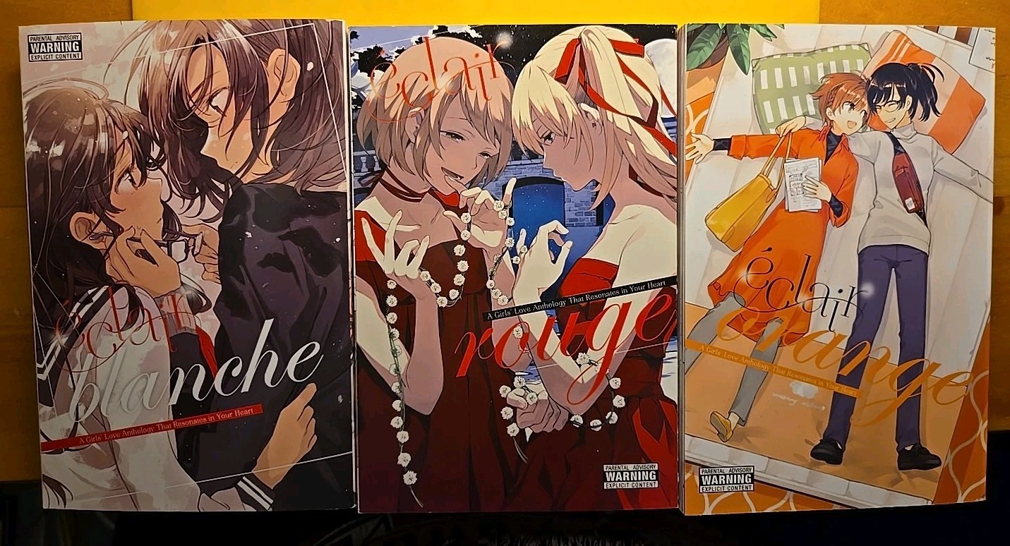 Eclair Series (3 Books) English Manga.  Lot Of 3!! Blanche Rouge Orange