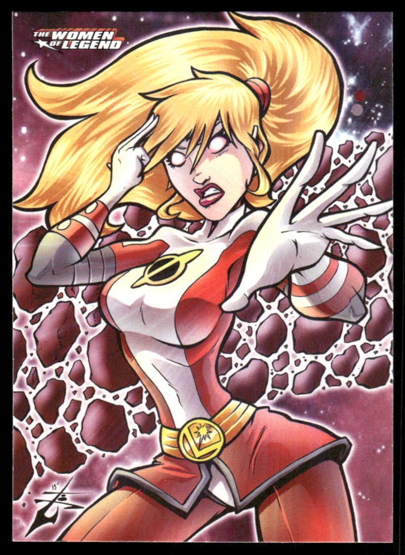 Carta Saturn Girl 2013 Cryptozoic DC Women of Legend #27 (NM)