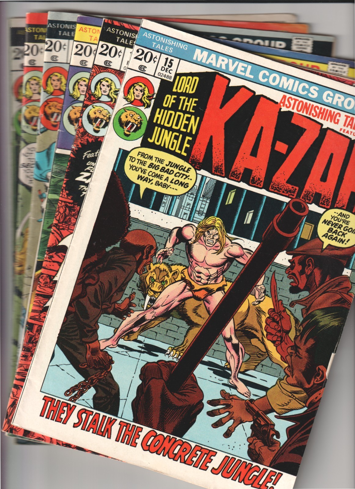 Astonishing Tales #15 16 17 18 19 20 Ka-Zar Marvel Comics six book lot FN/VF