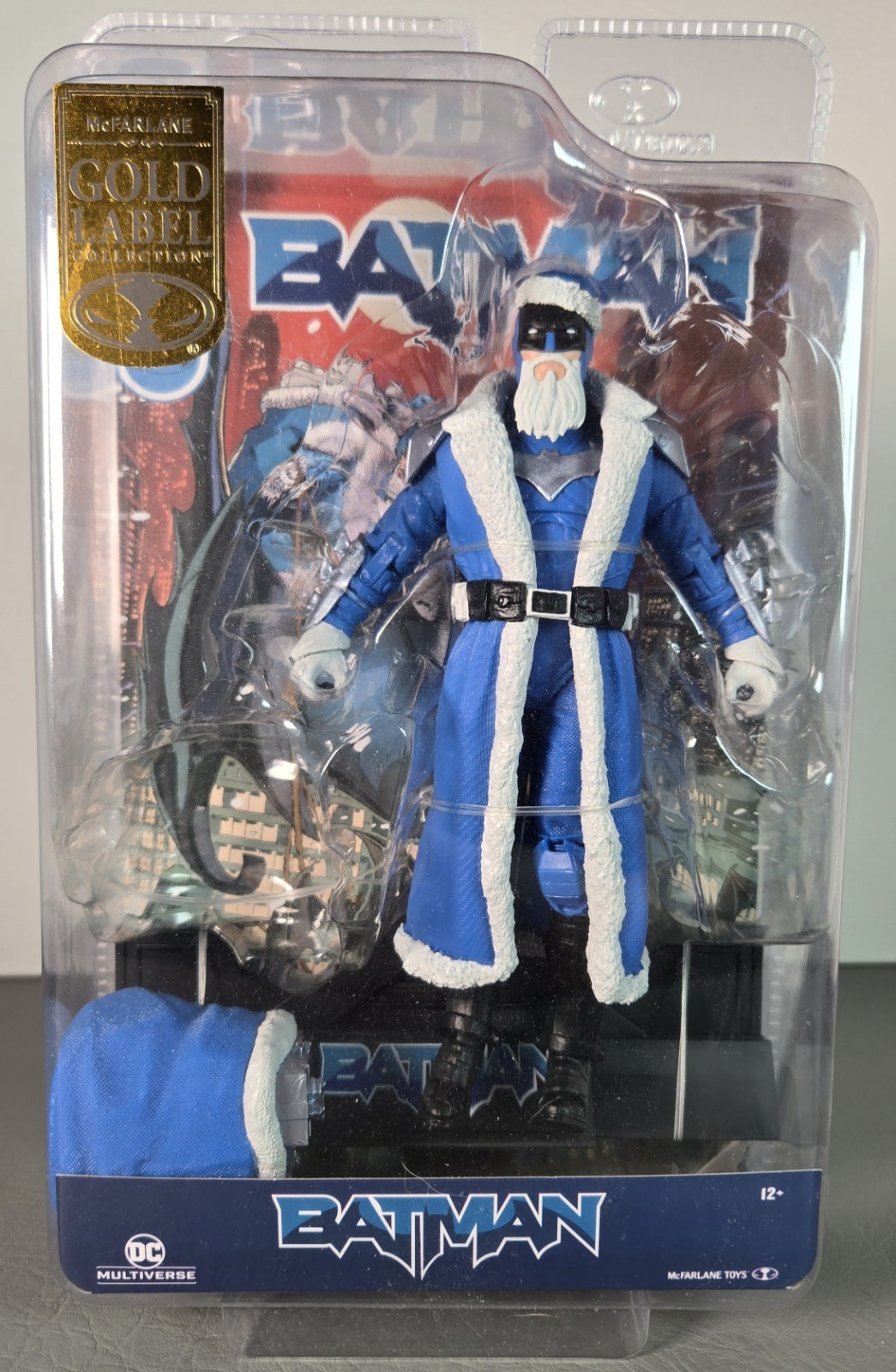 McFarlane DC Multiverse - Etichetta Oro Batman Blu Babbo Natale - Leggi Desc