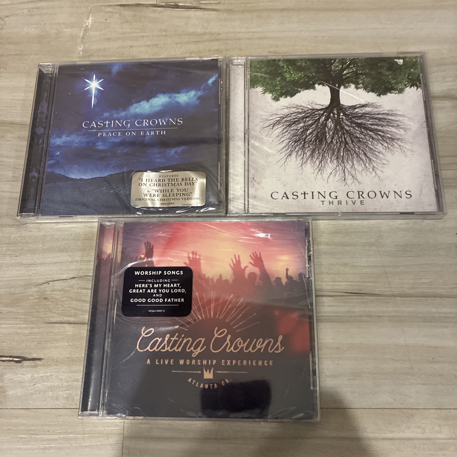 Casting Crowns 3 Brand New CD LOT  Peace on Earth, Thrive & A Live Worship