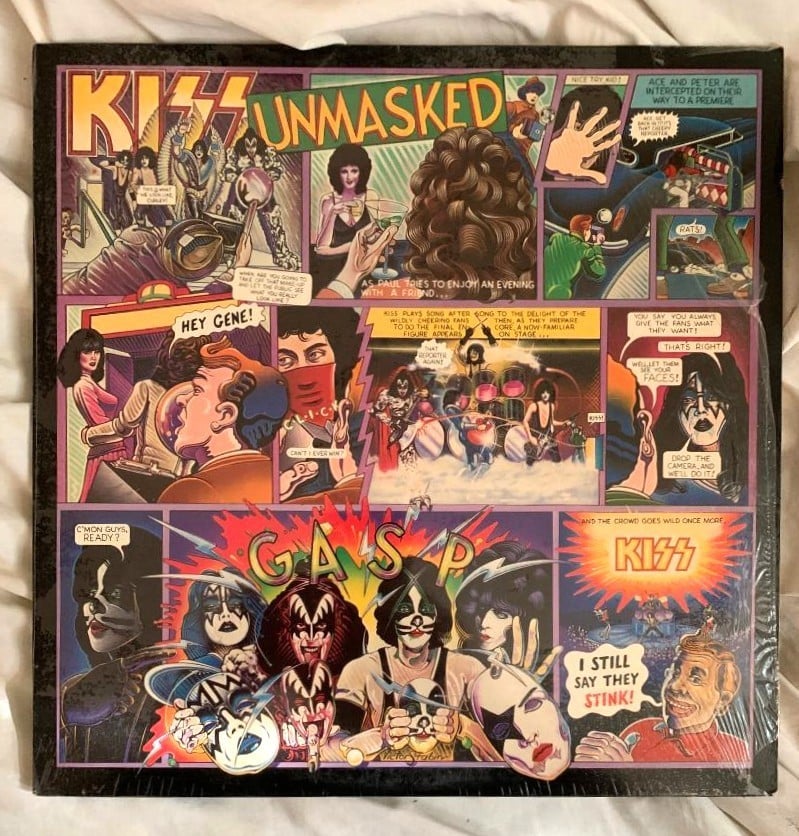KISS Unmasked LP 1980 Original US Press STERLING PRC In Shrink Play Tested VG+