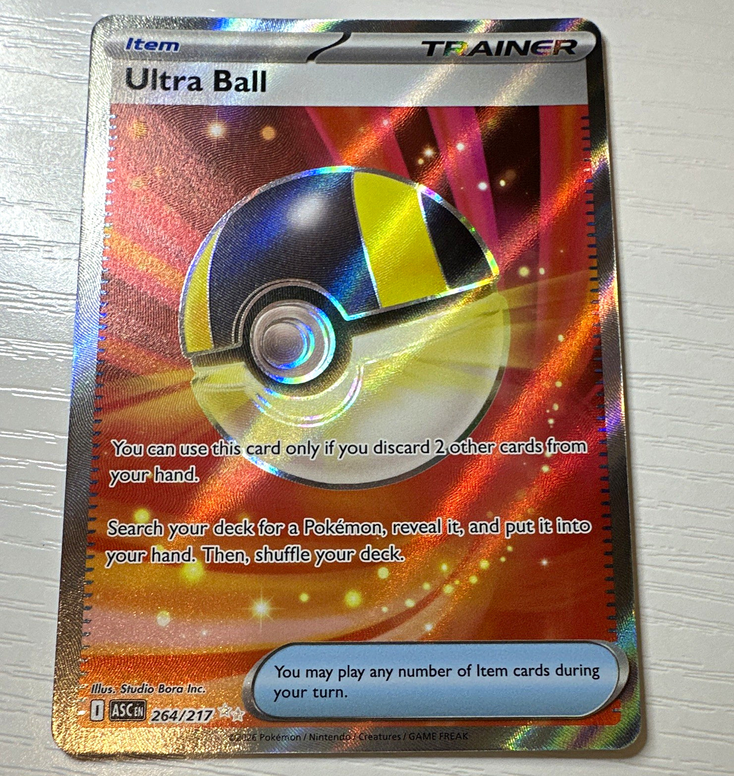 The Pokémon Company Pokemon TCG Ultra Ball 264/217 Eroi Ascesi SR Holo Eng