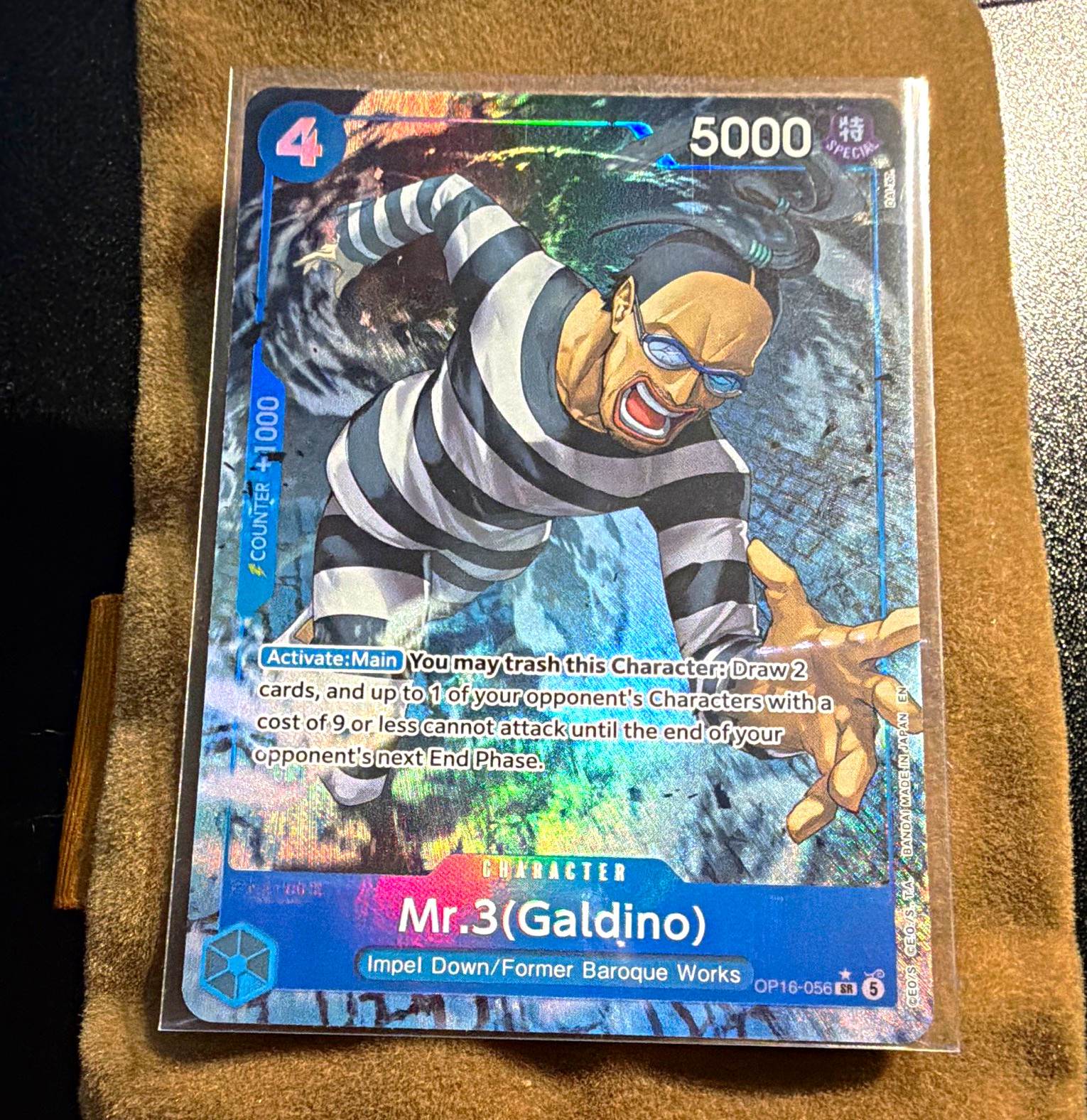 Bandai One Piece Card Game Mr. 3 (Galdino) OP16-056 SR Alt Art 5000 Cost 4