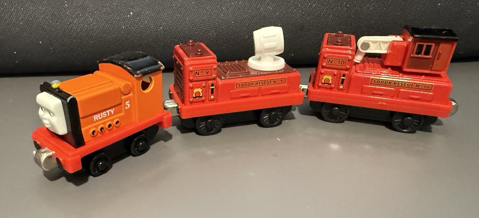 Thomas & Friends Rusty Rescue Cars Set 2004 Learning Curve Spotlight Hose Car