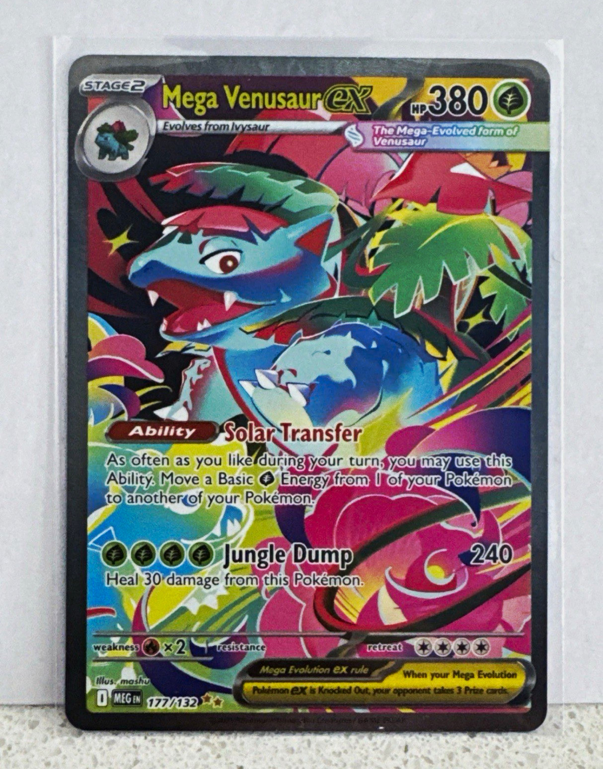 The Pokémon Company Mega Venusaur EX ME01: Mega Evoluzione 177/132 Holo EN 380HP
