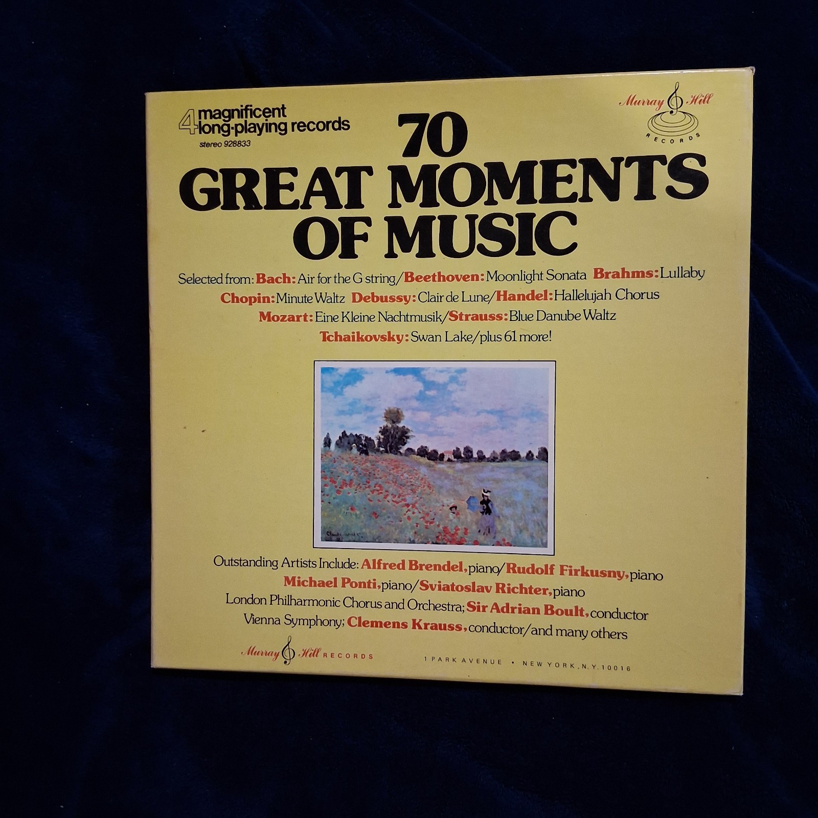 Vintage 70 Great Moments Of Music Classical 4 LP Box Set Murray Hill 928833