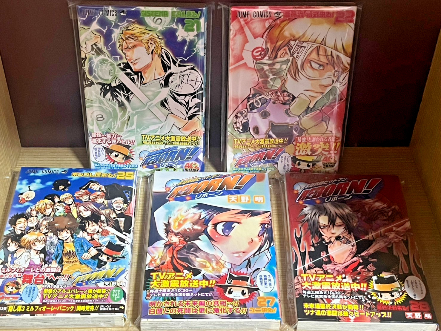 OBI / 1a Edizione Stampata Katekyo Hitman REBORN Vol.21-28 Manga Giapponese...