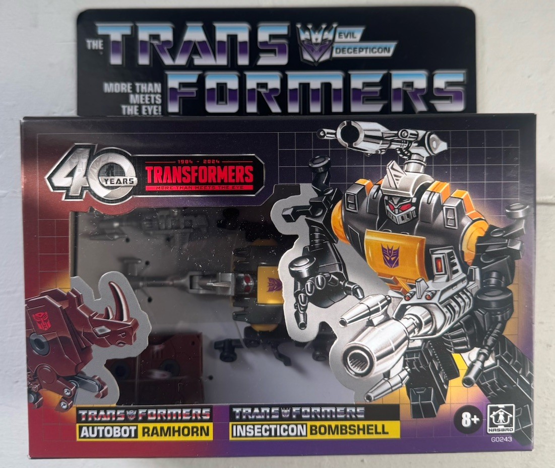 Transformers 40th Anniversary Autobot Ramhorn & Insecticon Bombshell Figure NUOVO
