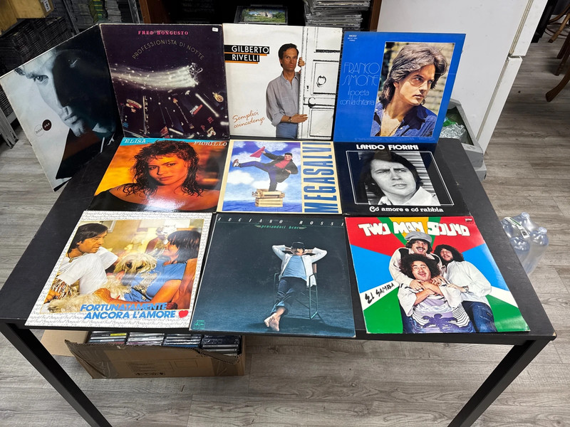 Set di 10 LP di artisti italiani