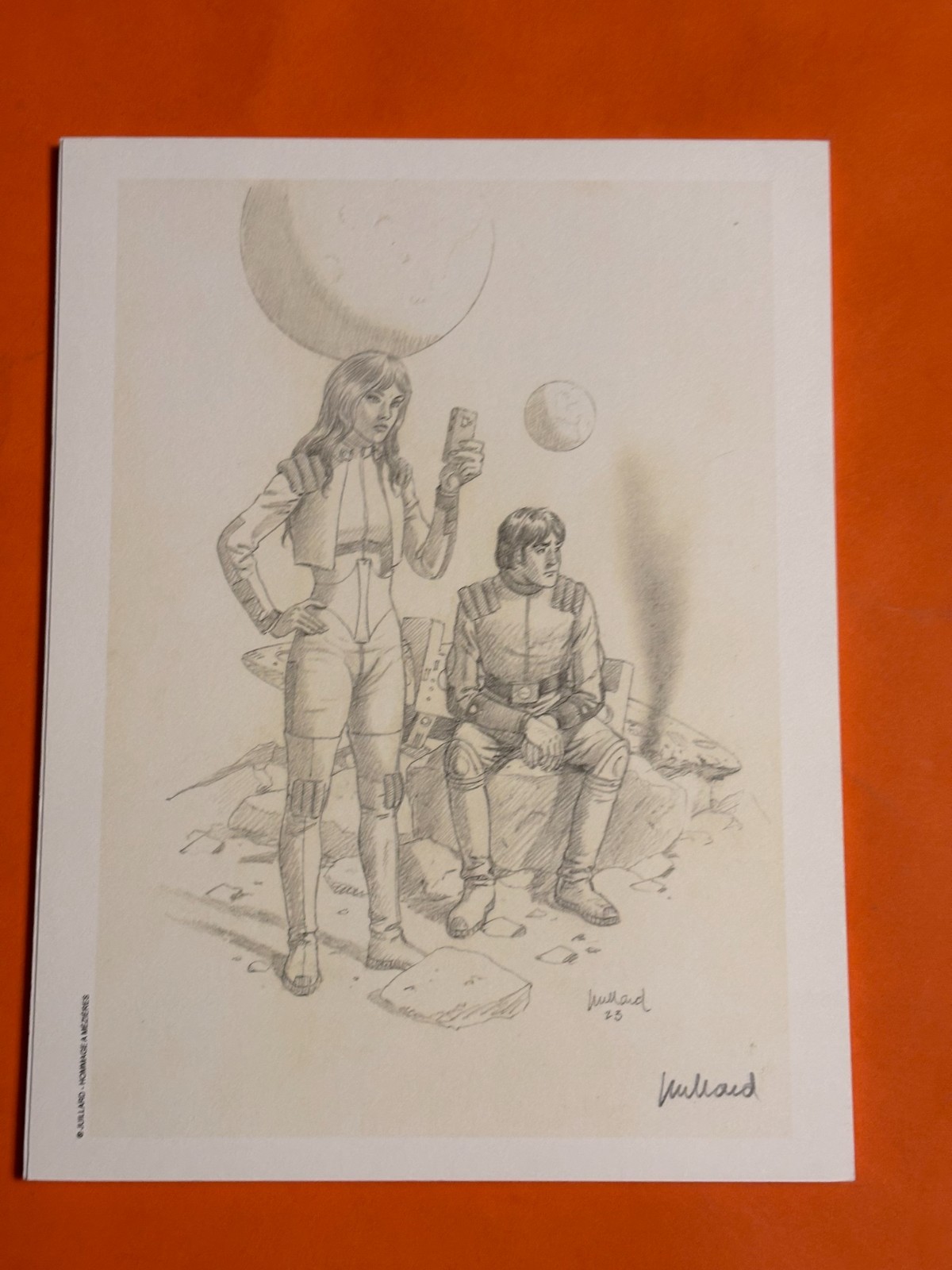 JUILLARD  EX LIBRIS SIGNE HOMMAGE A MEZIERES  19 X 25 TONNERRE DE BULLES  NEUF