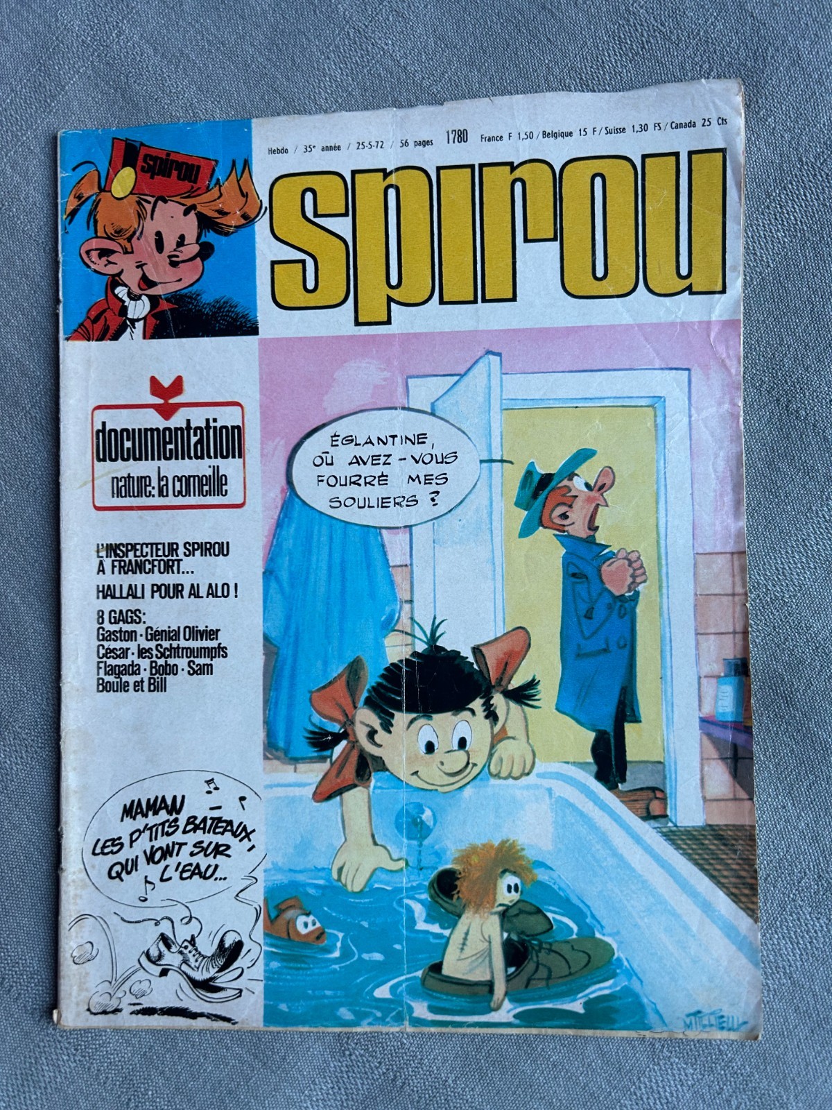 HEBDO SPIROU N°1780 Senza Supplemento Copertina Morbida In Stato Corretto