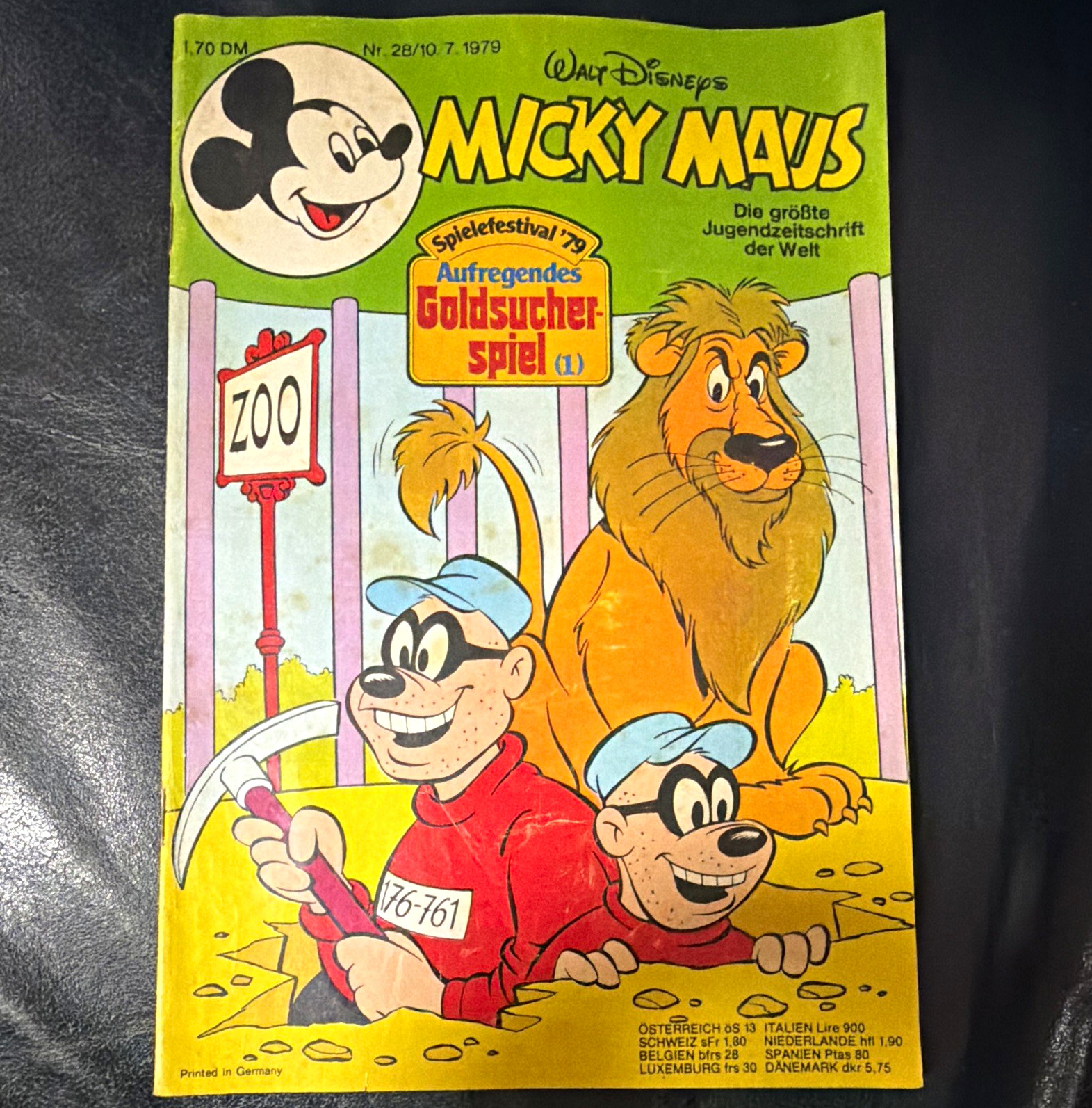 Walt Disney Topolino n.28 (10/07/1979) edizione singola tedesco cercatore d'oro