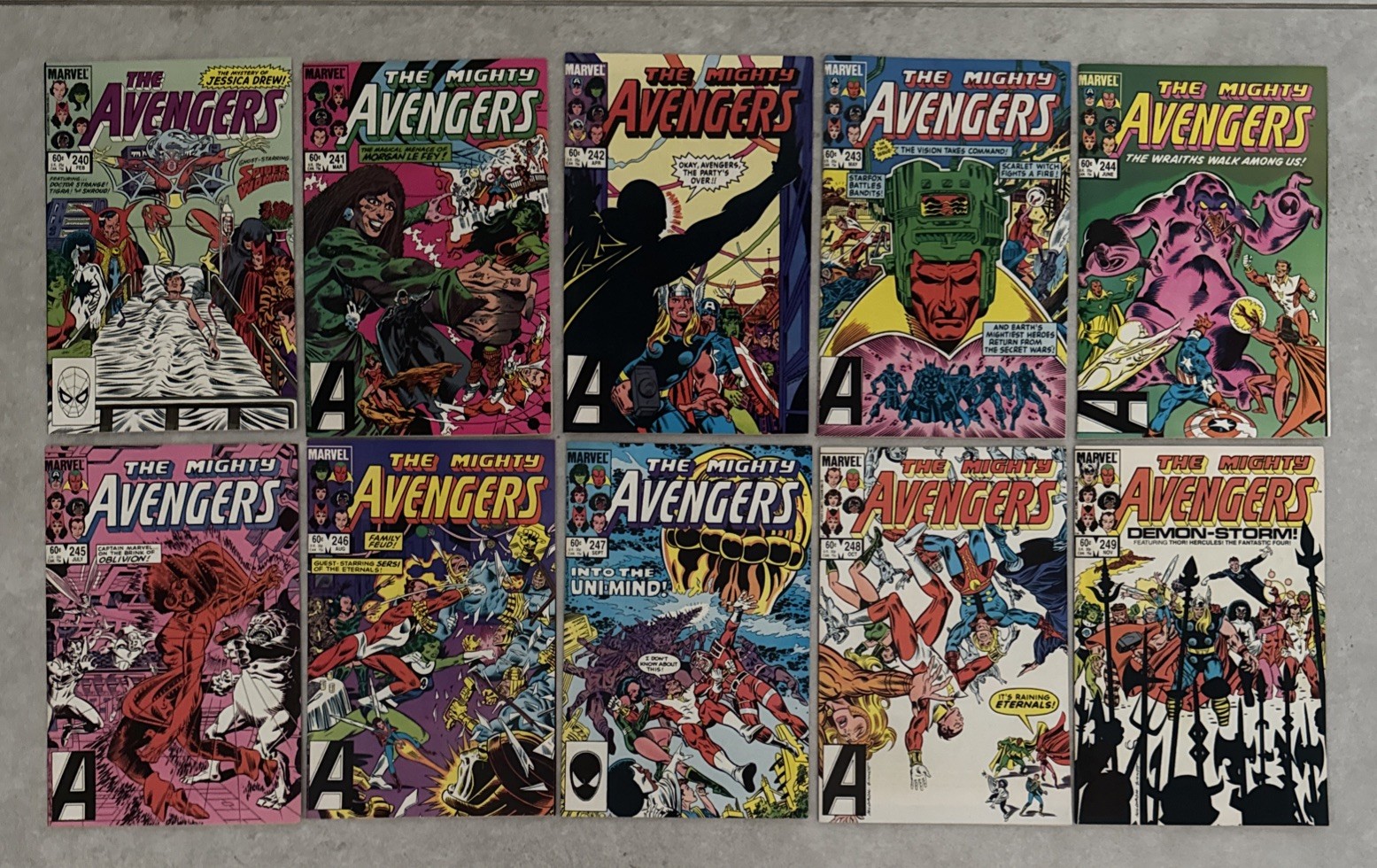 Avengers Marvel Comics Key Issues 240 241 242 243 244 245 246 247 248 249 - 1983