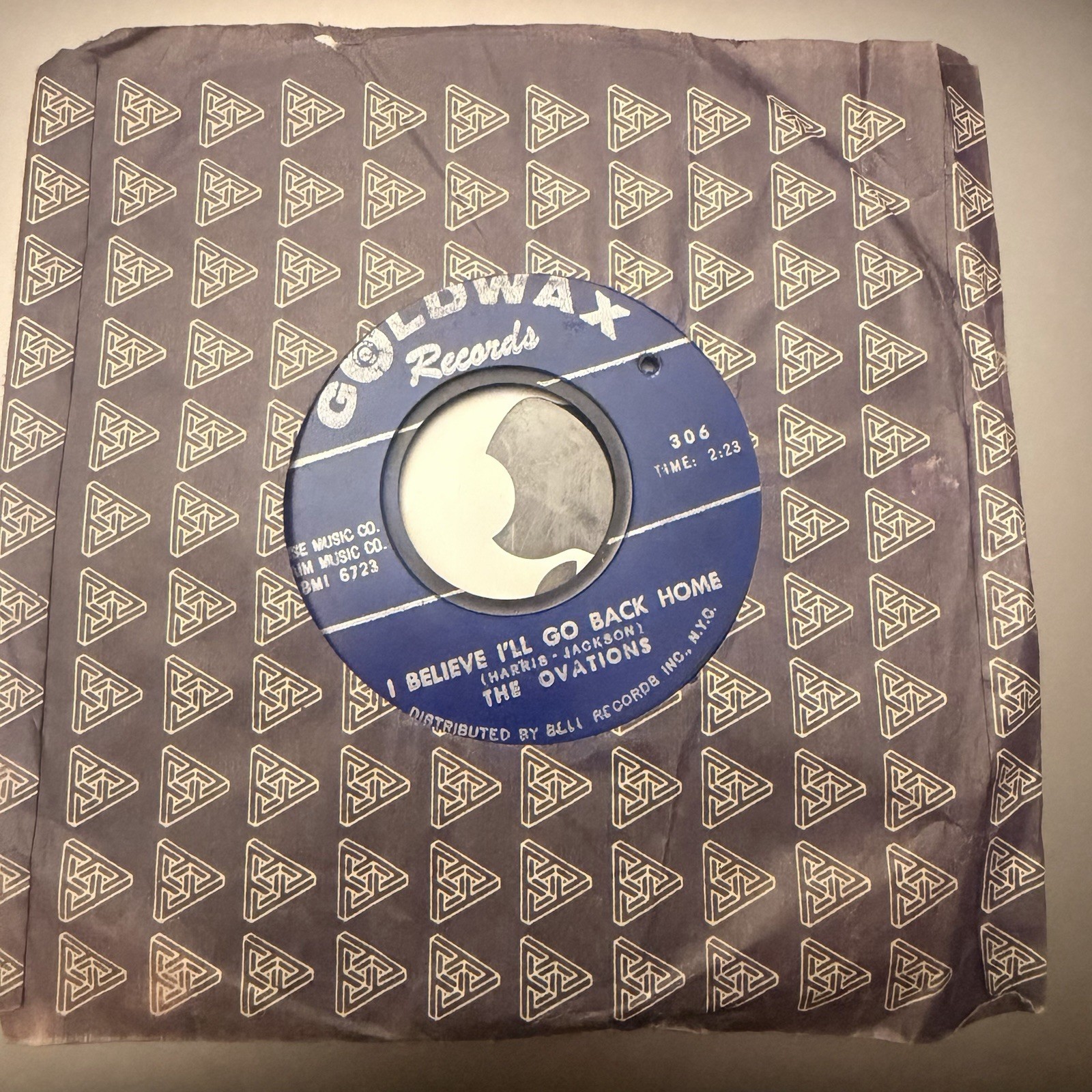OVATIONS 45 Qualifications/I Believe I'll Go Back Home GOLDWAX soul VG++ d2093