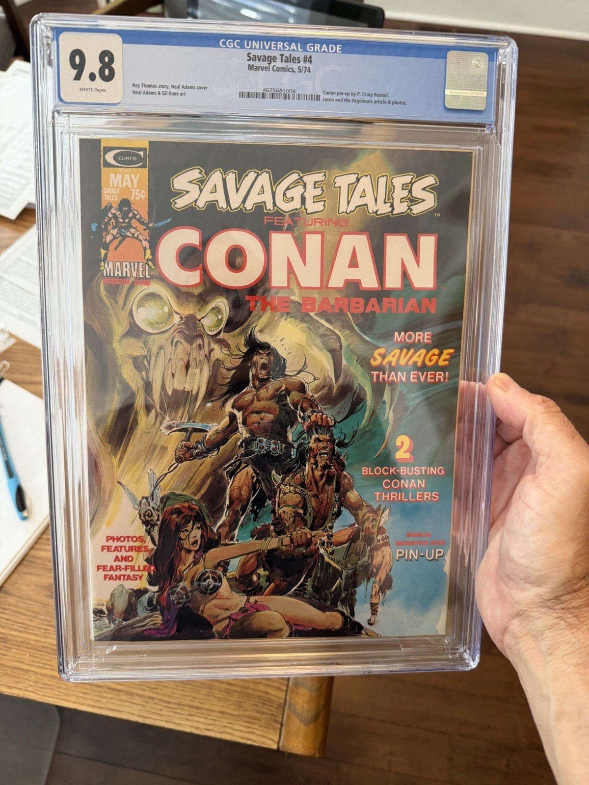 Savage Tales #4 (1974) Conan The Barbarian High Grade Neal Adams CGC 9.8 NM/MT