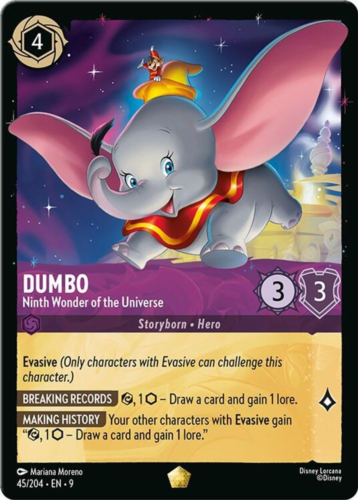 DUMBO - NINTH WONDER OF THE UNIVERSE 45/204 FABLED LORCANA NM MARIANA MORENO