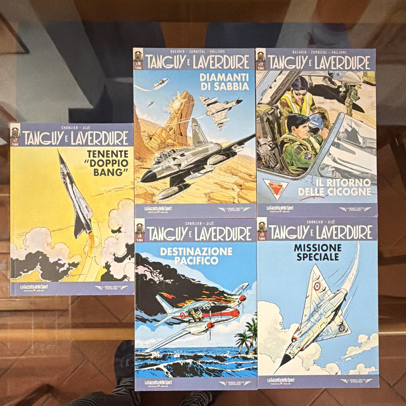La Gazzetta dello Sport lotto Tanguy e Laverdure 5 vol. n. 5,6,7,16,17