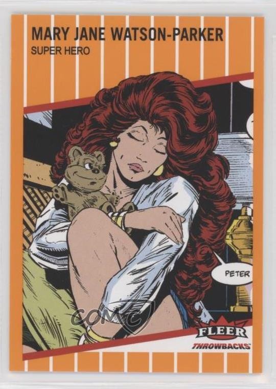 2023 Fleer Throwbacks '89 Marvel Edition arancione /489 Mary Jane Parker #13 18 anni