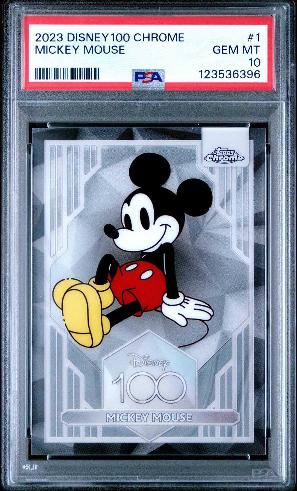 2023 TOPPS CHROME DISNEY100 #1 TOPOLINO PSA 10