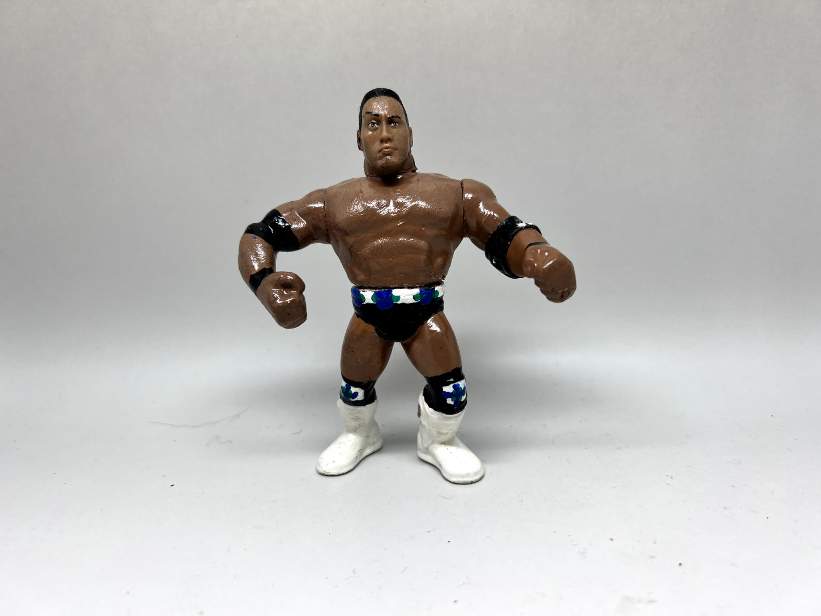 WWF WWE WCW PERSONALIZZATO HASBRO ROCKY MAIVIA NOD ERA WRESTLING FIGURE MATTEL RETRÒ