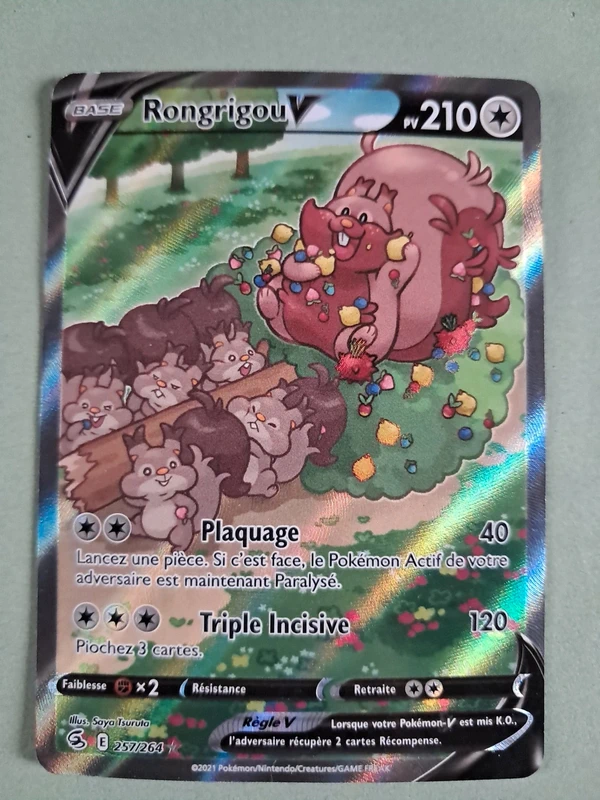 Carte Pokémon Rongrigou V Alternative 257/264 VF NM
