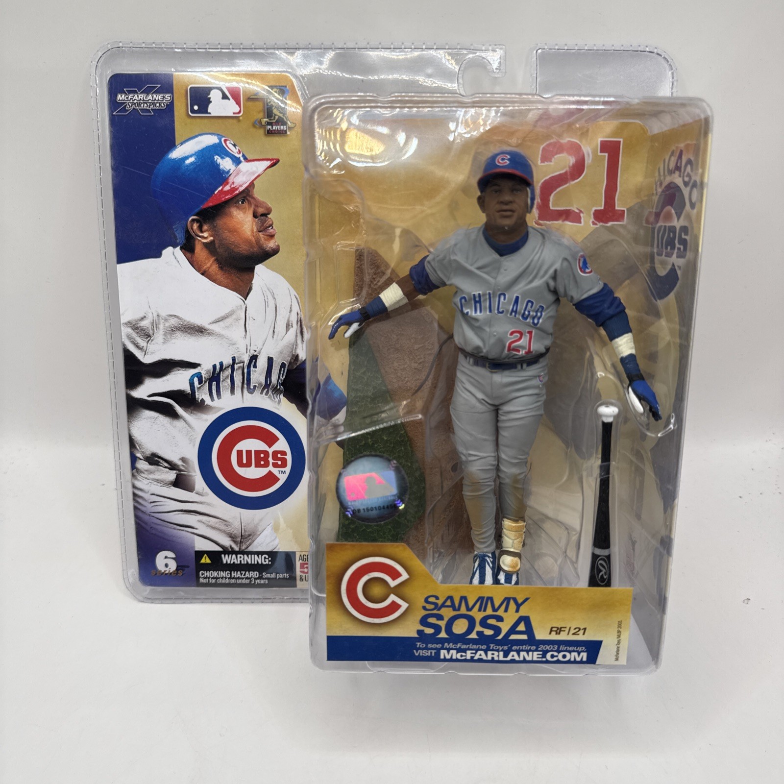 MCFARLANE Sports Picks SAMMY SOSA Serie 6 ACTION FIGURE Chicago Cubs MLB 2003