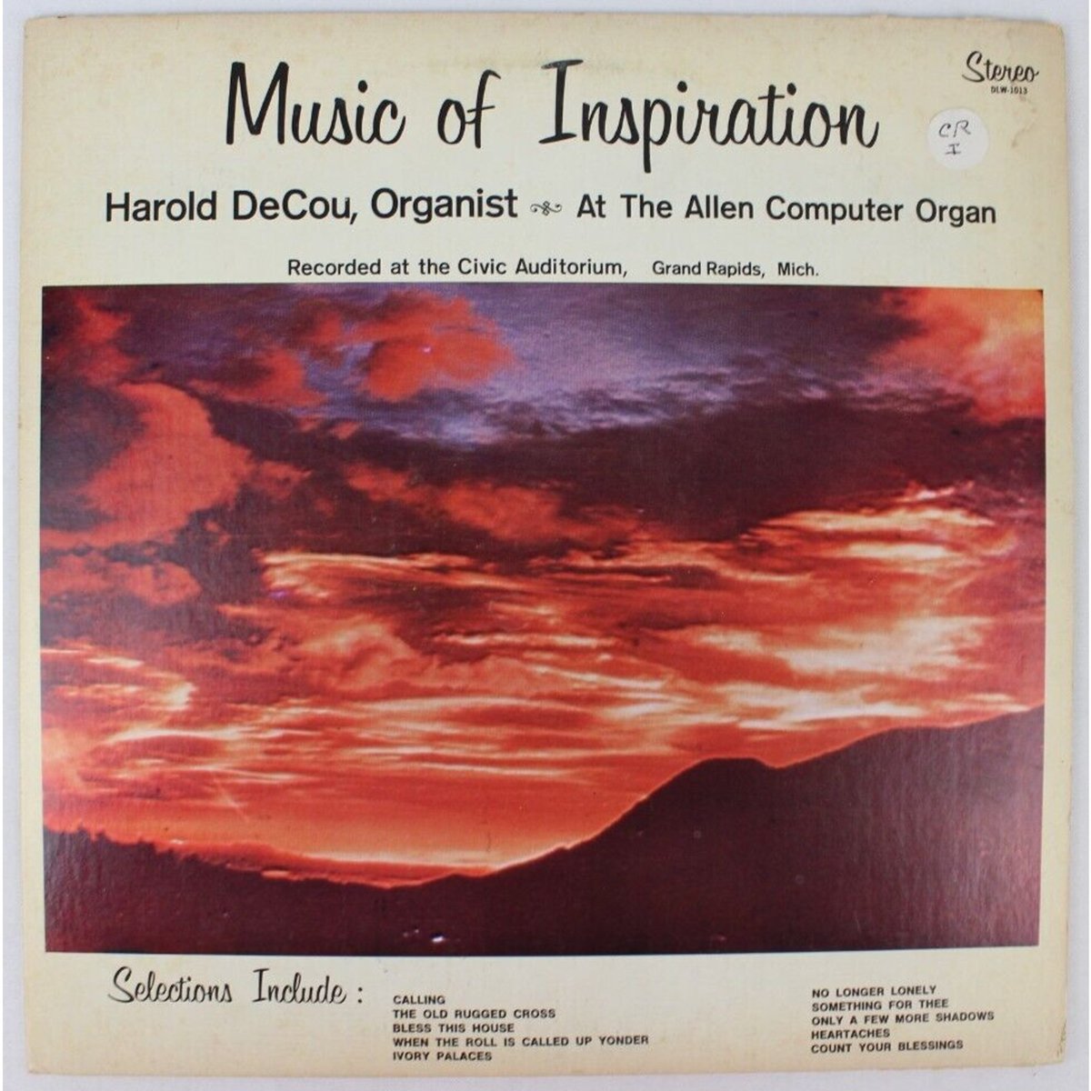 HAROLD DECOU ORGAN MUSIC OF INSPIRATION LP 12" VINYL RECORD *QUICK SHIP*