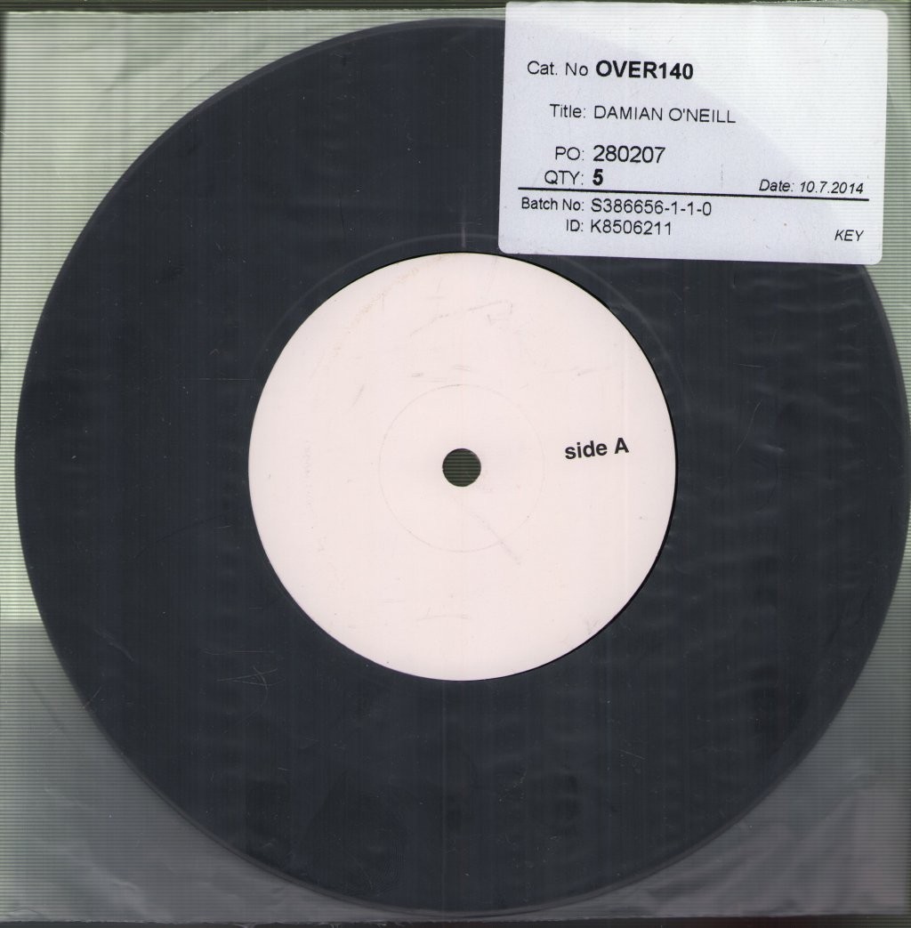 Damian O'Neill Trapped In A Cage Vinile Test Pressing UK Overground 7" 2014