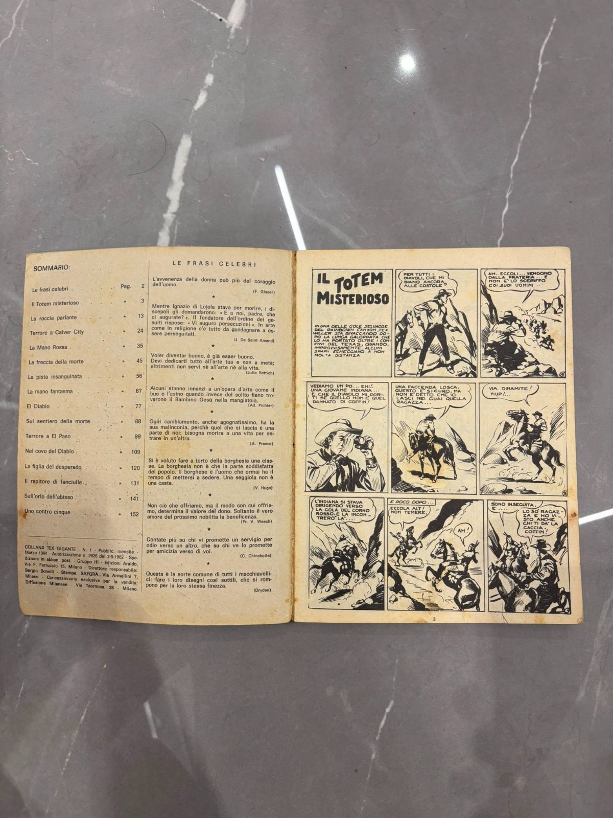 Tex Gigante n.1 Marzo 1964 - Buone condizioni - Fumetto Bonelli da collezione
