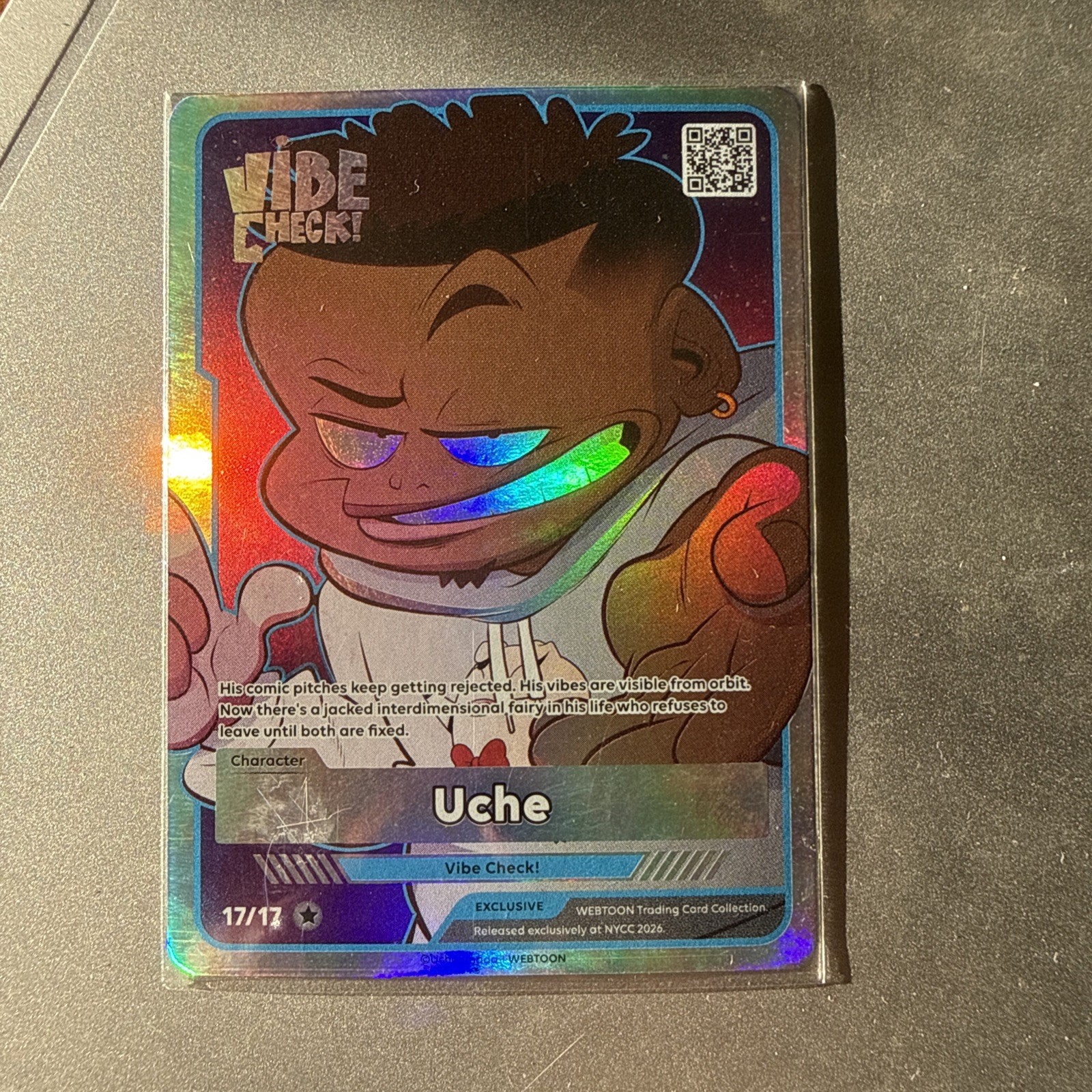 2026 NYCC WEBTOON Trading Card - Vibe Check! Uche Foil Promo 17/17