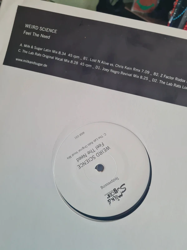 Weird Science – Feel The Need | Milk & Sugar Test Pressing | 2x12” Vinyl Promo | MSR 031