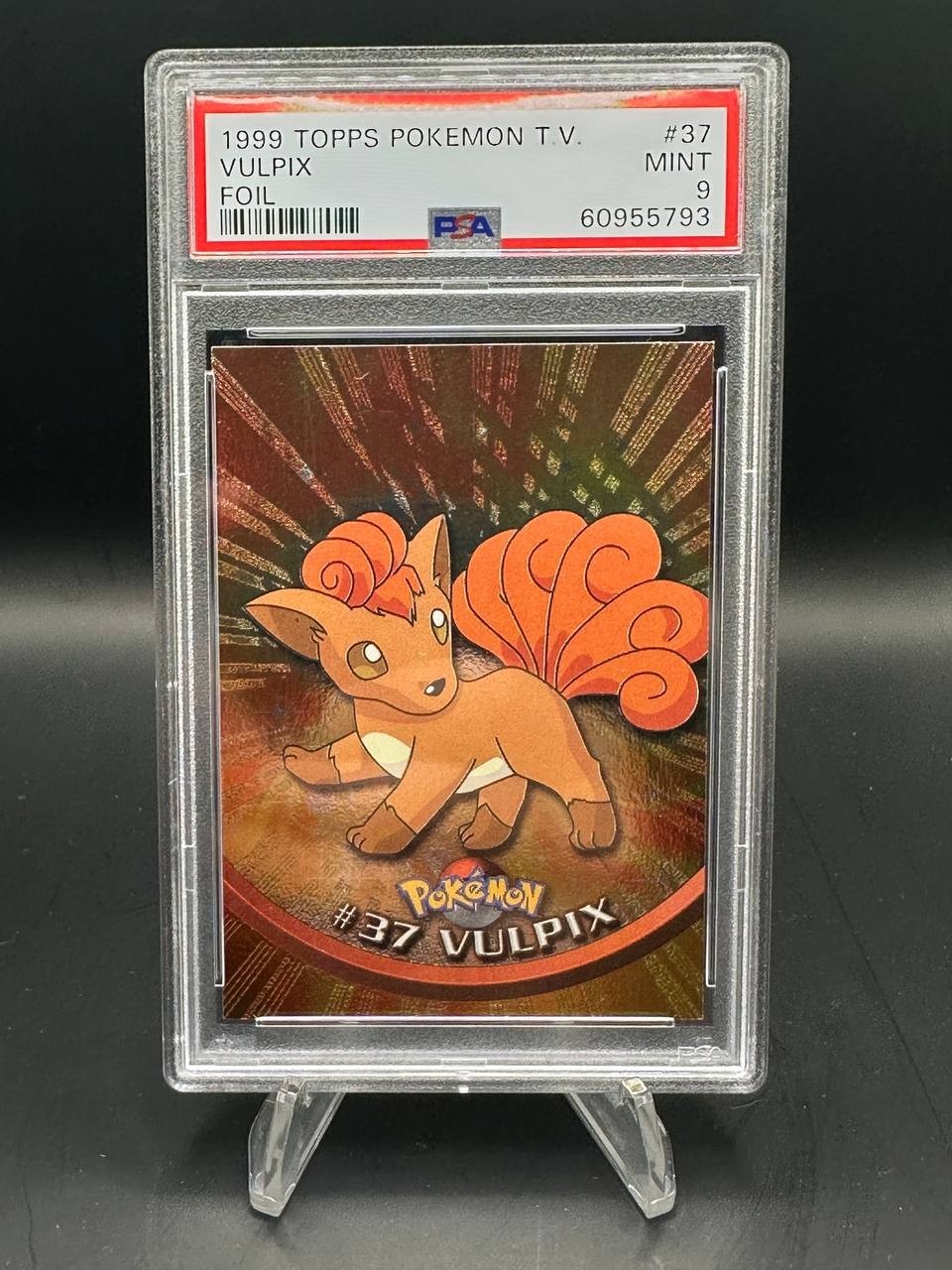 1999 Topps Pokemon TV VULPIX - Foil #37 PSA 9