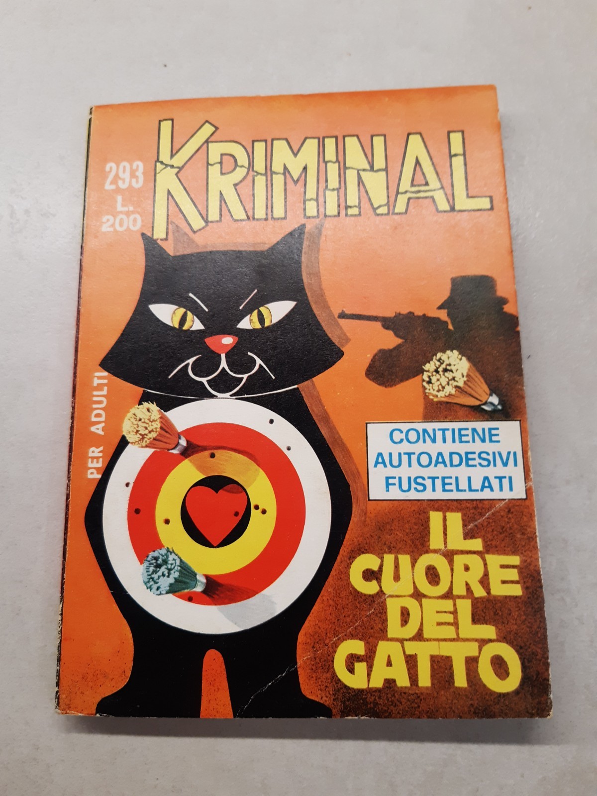 Kriminal 293 originale corno  1971 con adesivi  ottimo no busta vedi foto