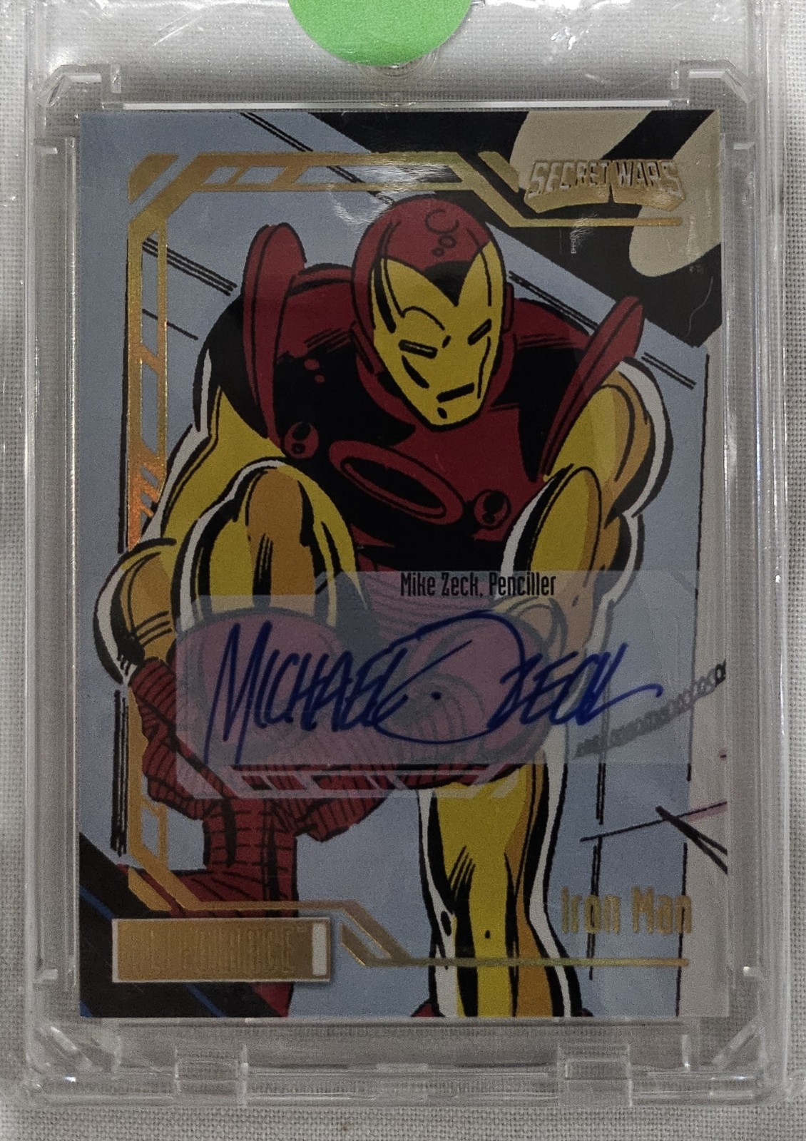 2023 UD Allegiance Marvel Secret Wars 1984 Iron Man Mike Zeck Artista Auto #87