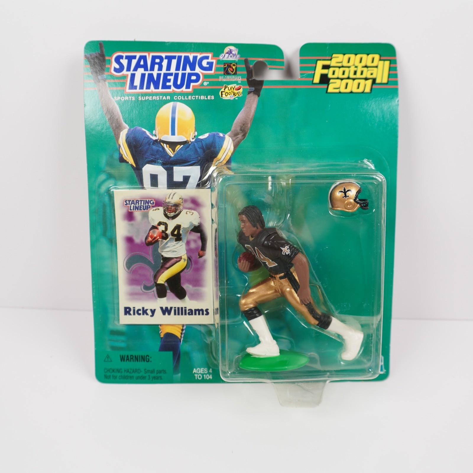 Figurina Ricky Williams New Orleans Saints Starting Lineup 2000 2001 con cartellino