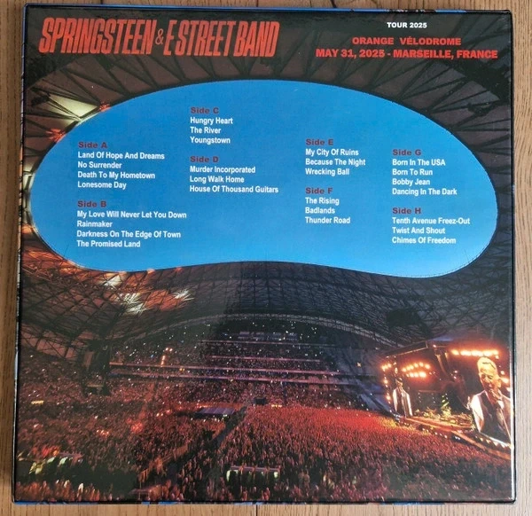 4LP BOX Bruce Springsteen & The E-Street Band – May 31, 2025 - Marseille, France(Couleur)