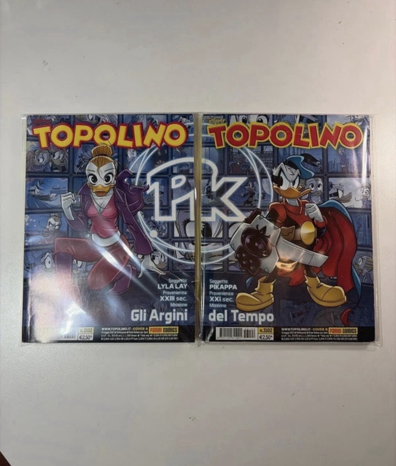 Disney Topolino n. 3102 "Gli Argini del Tempo" lotto 2 copertine variant