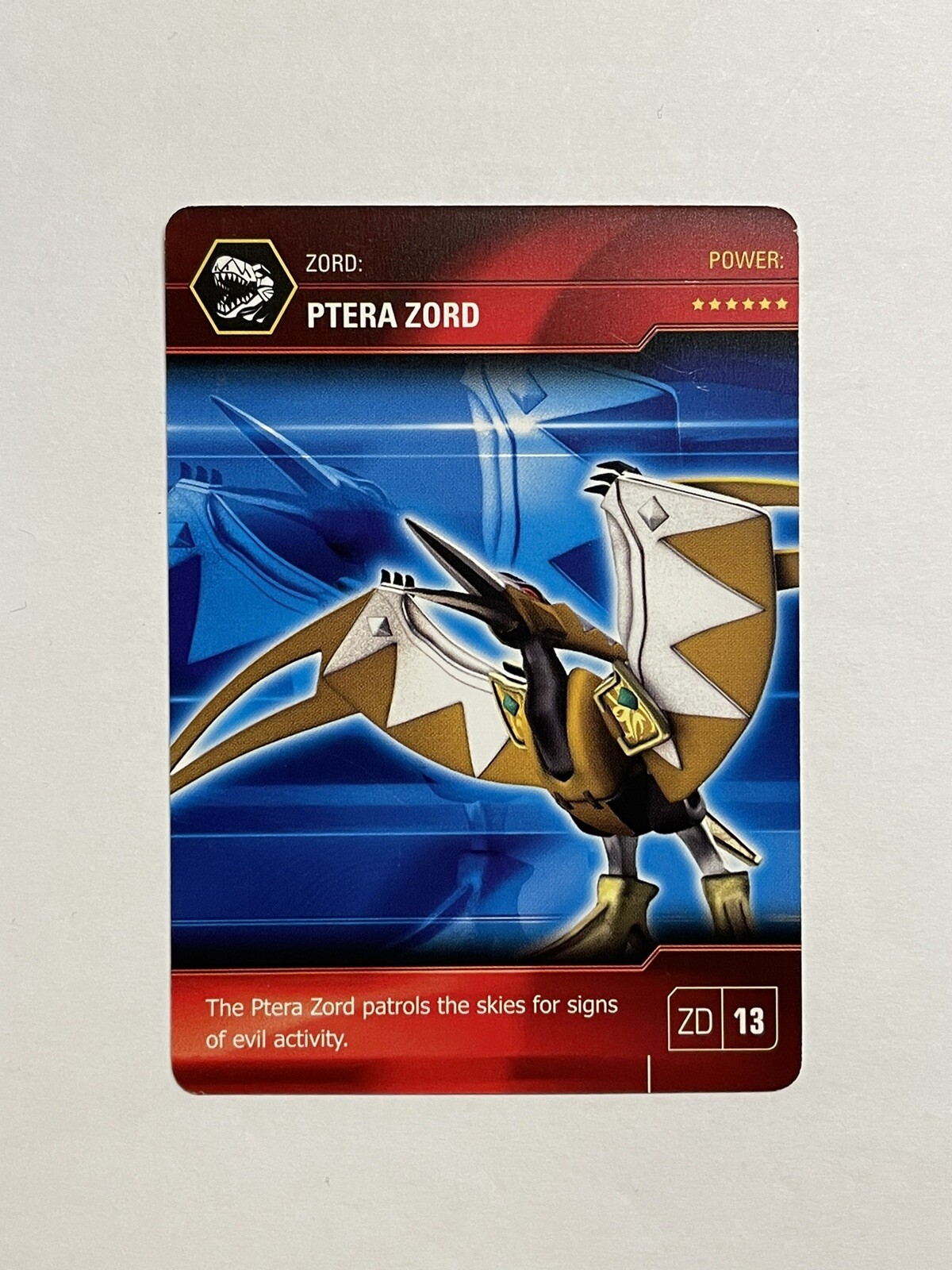 Carta collezionabile Power Rangers Dino Thunder - Ptera Zord ZD13