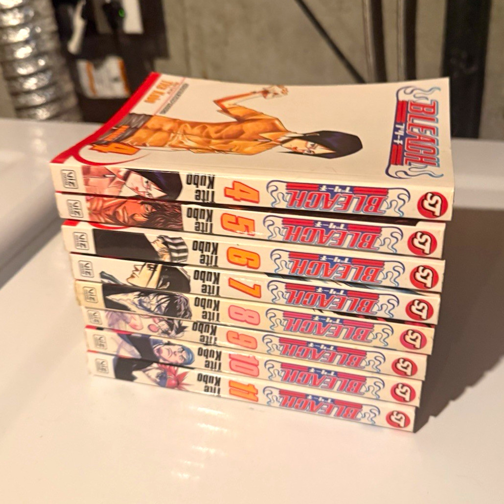 Bleach Manga Lotto Vol 4-11 Tite Kubo VIZ Media Copertina Morbida Inglese