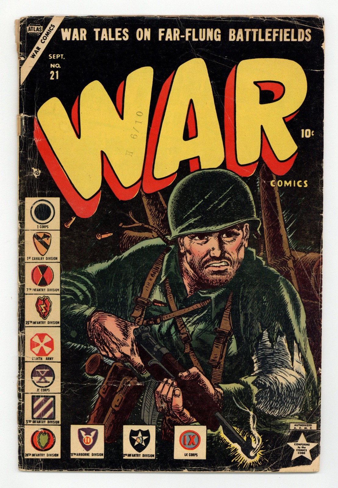 War Comics Atlas #21 GD- 1.8 1953
