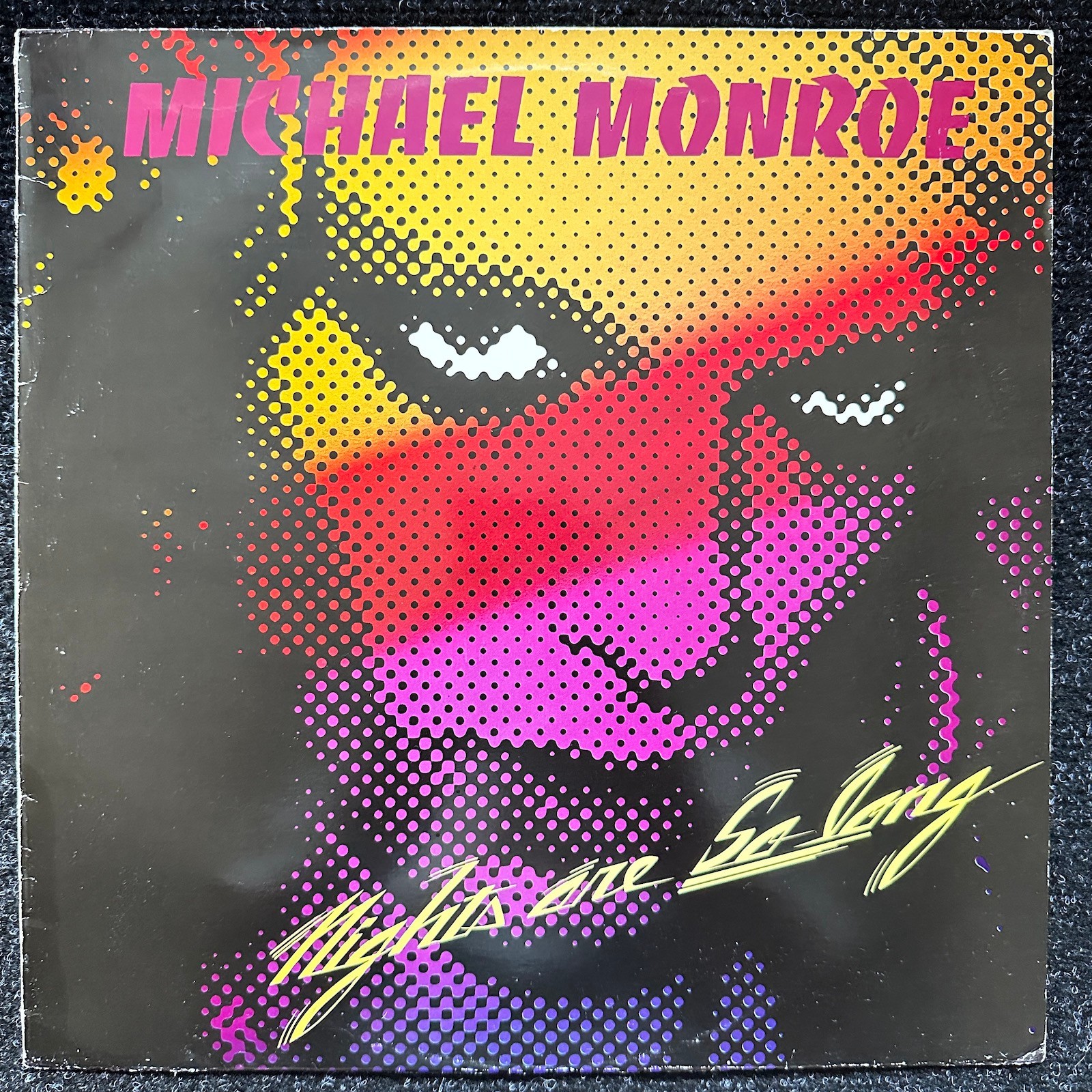 Michael Monroe Nights Are So Long Finnish Vinyl LP 1987 Yahoo Hanoi Rocks Singer