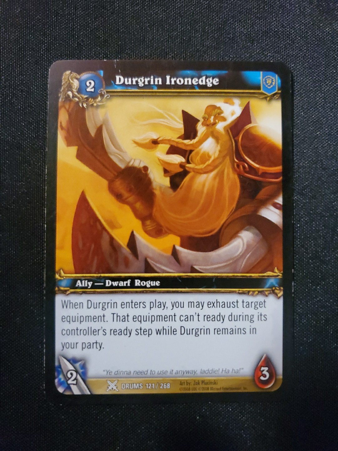 Durgrin Irondge Drums 121/268 Common World of Warcraft WOW TCG Card LP'