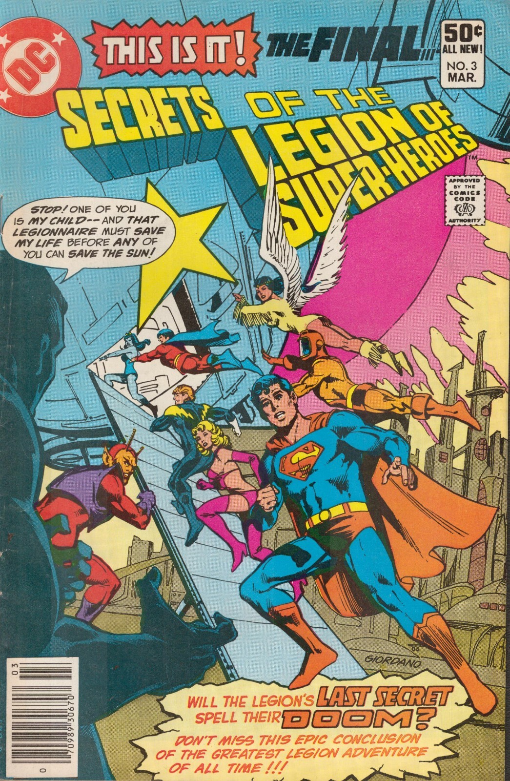 52954: DC COMICS SECRETS OF THE LEGION OF SUPER HEROES #3 G Grade